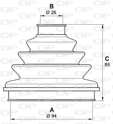 OPEN PARTS Комплект пылника, приводной вал SJK7086.00